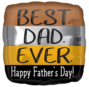 Happy Father's Day Best Dad Ever 18" Foil Balloon, 1ct