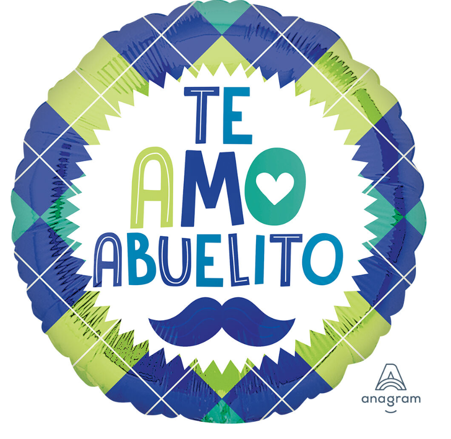 Te Amo Abuelito 17" Foil Balloon, 1ct