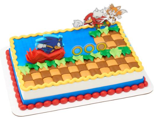 Sonic the Hedgehog DecoSet and Edible Cake Topper Image