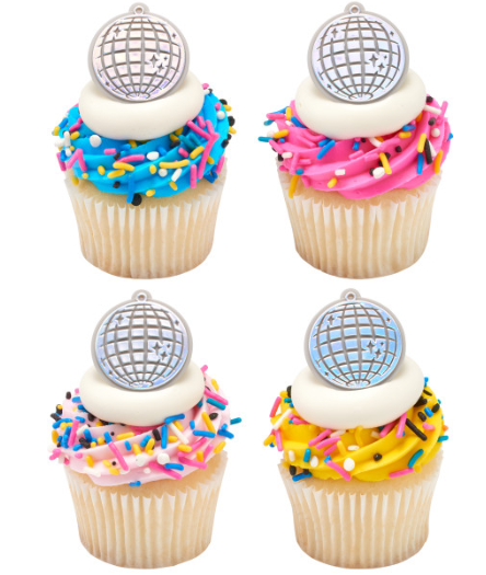 Disco Ball Cupcake Rings