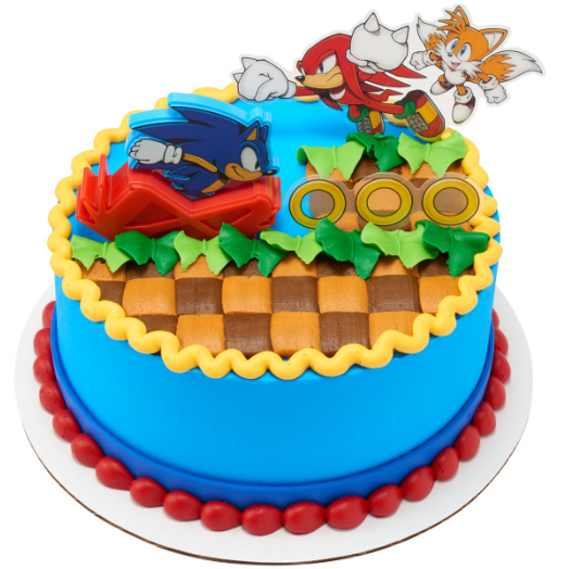 Sonic the Hedgehog DecoSet and Edible Cake Topper Image