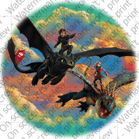 How to Train Your Dragon Edible Cake Topper Image