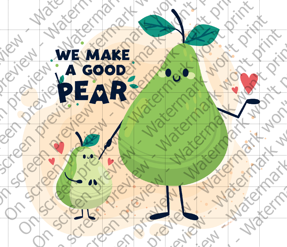 We Make a Good Pear Edible Cake Topper Image
