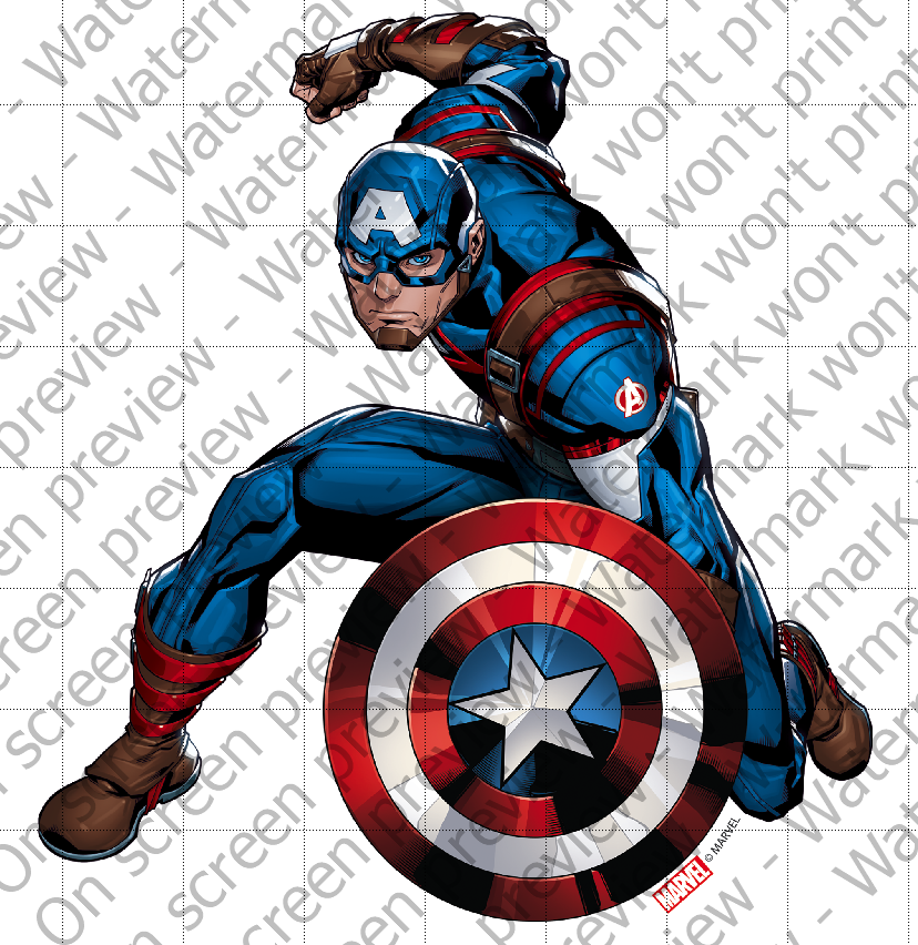 Marvel's Captain America Edible Cake Topper Image