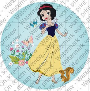 Snow White Edible Cake Topper Image