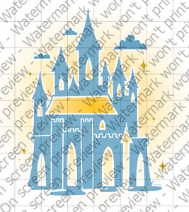 Disney Princess Castle Edible Cake Topper Image