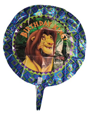 Lion King Birthday King! 18" Round Foil Balloon, 1ct