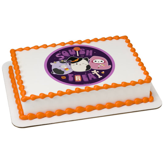 Squishmallows Squish or Treat  Edible Cake Topper Image