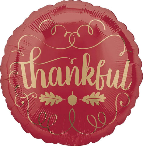 Thankful Squiggles 18" Foil Balloon, 1ct