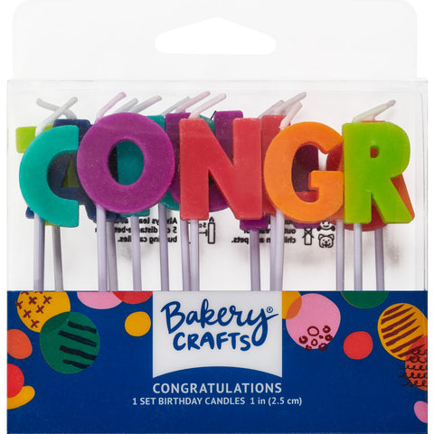 Congratulations Bright Letter Candles