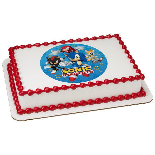 Sonic the Hedgehog Still Unstoppable Edible Cake Topper Image
