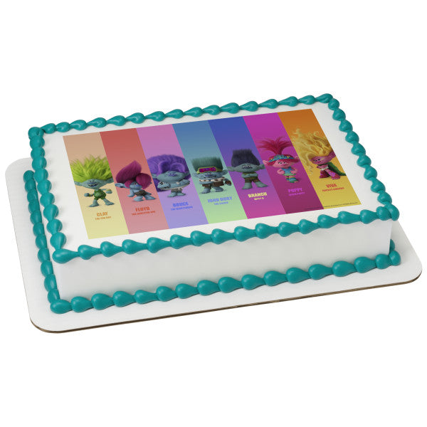 DreamWorks Trolls Band Together Edible Cake Topper Image