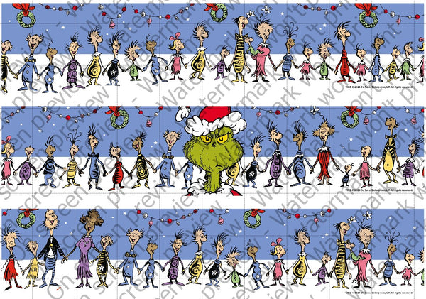 How the Grinch Stole Christmas Edible Cake Topper Image Strips