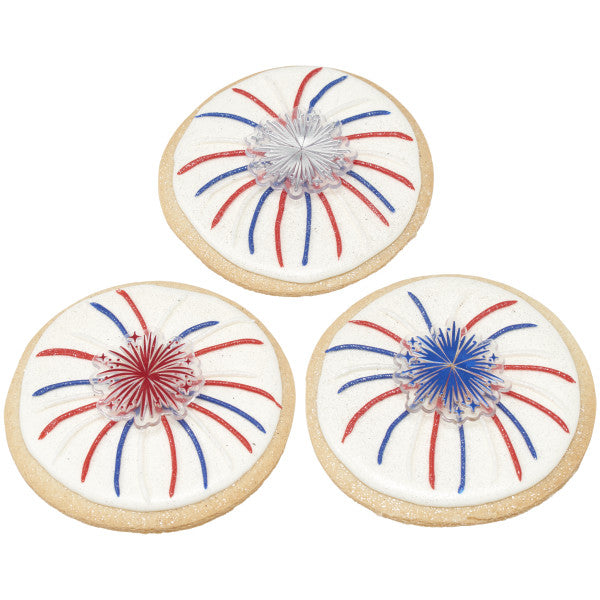 Foil Fireworks Cupcake Rings 12ct