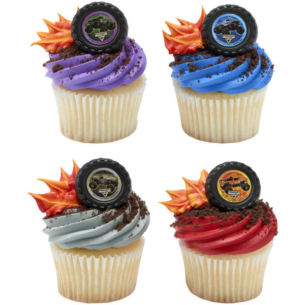 Monster Jam® Car Crushing  Cupcake Rings 12ct