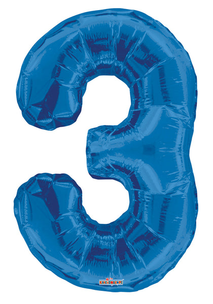 34" Numeral Balloon - Blue, 1ct