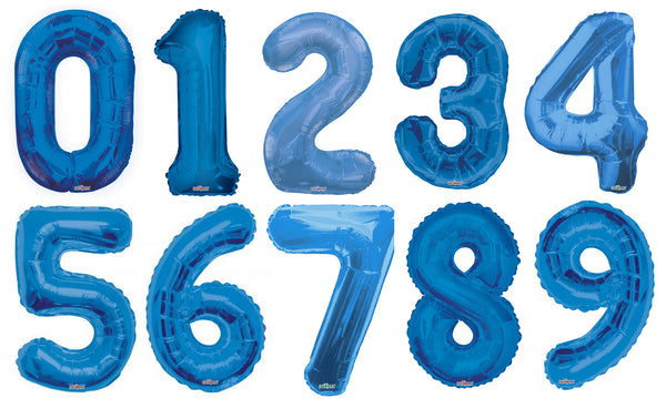 34" Numeral Balloon - Blue, 1ct