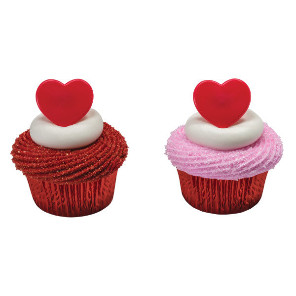 Red Heart Cupcake Rings