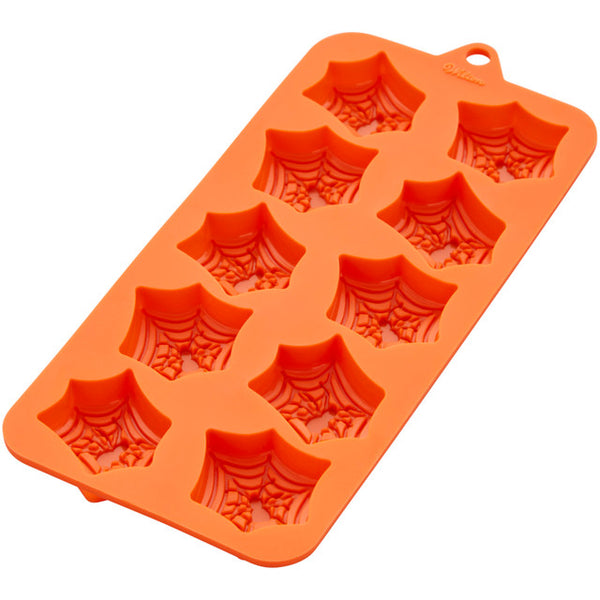Halloween Spider Web Silicone Candy Mold, 10-Cavity