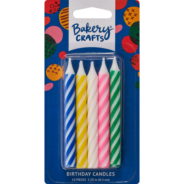 Candy Stripe Assortment Smooth & Spiral Candles