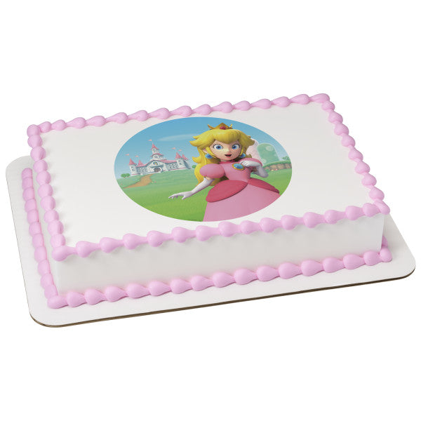 Super Mario™ Princess Peach Edible Cake Topper Image