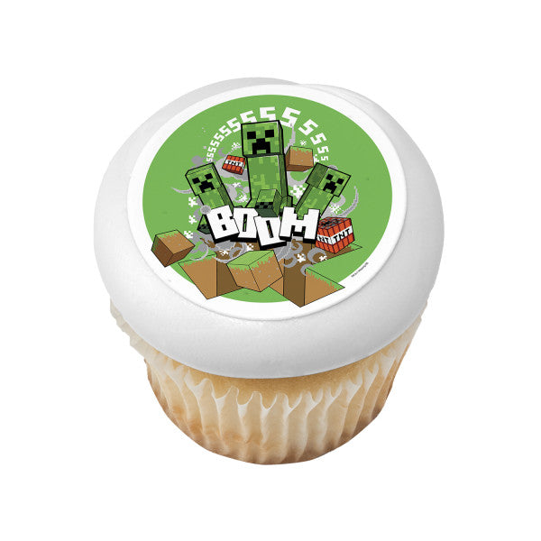 MINECRAFT Boom Edible Cake Topper Image