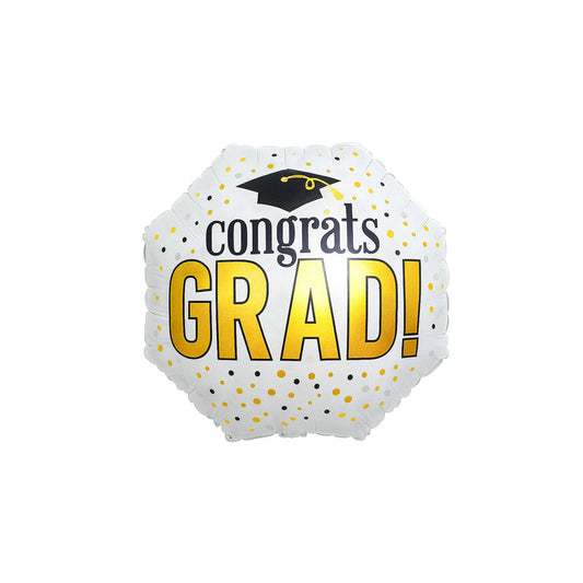 Congrats Grad with Grad Hat Foil Balloon