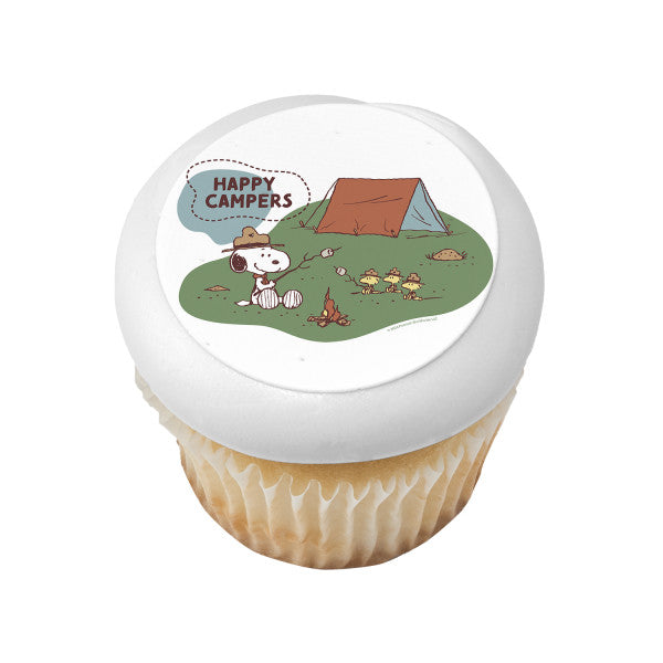 Imagen de decoración comestible para tarta de Peanuts, Snoopy y Woodstock