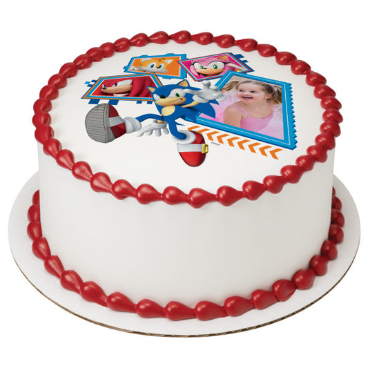 Sonic the Hedgehog and Friends Edible Cake Topper Image Frame