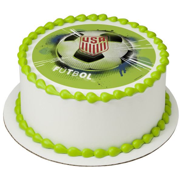 U.S. Soccer Fútbol Edible Cake Topper Image