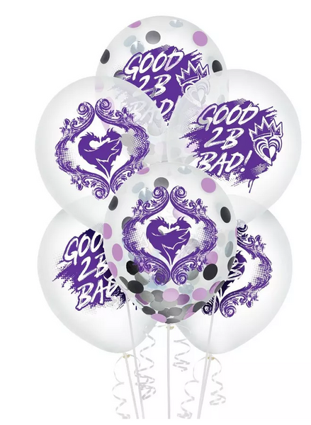 Descendants 3 12" Latex Confetti Balloons, 6ct