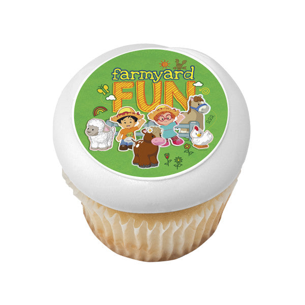 Little People Farmyard Fun Edible Cake Topper Image