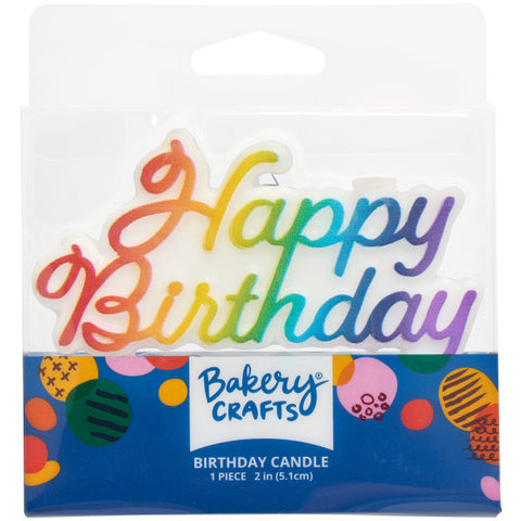 Happy Birthday Bright Shaped Candles