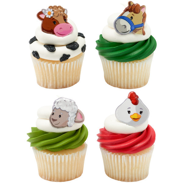 Fisher-Price Little People Farm Animal Friends Cupcake Rings