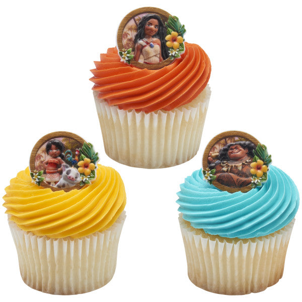 Disney's Moana 2 Together Again Cupcake Rings 12ct
