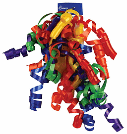 Lazo rizado arcoíris brillante, 1 unidad