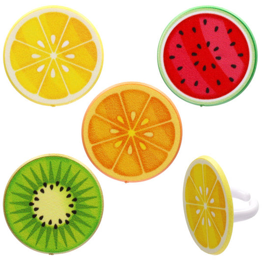 Favorite Fruits  Cupcake Rings 12ct