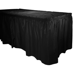 Black Plastic Table Skirt