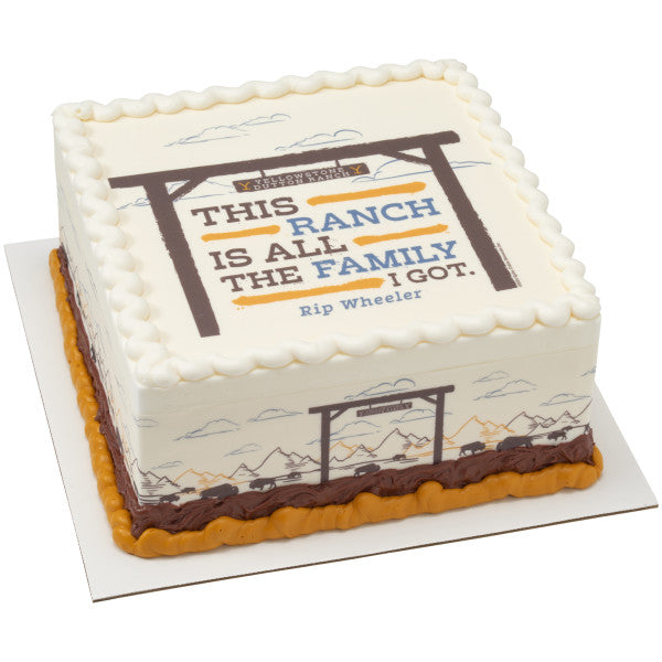Yellowstone Ranch Edible Cake Topper Image