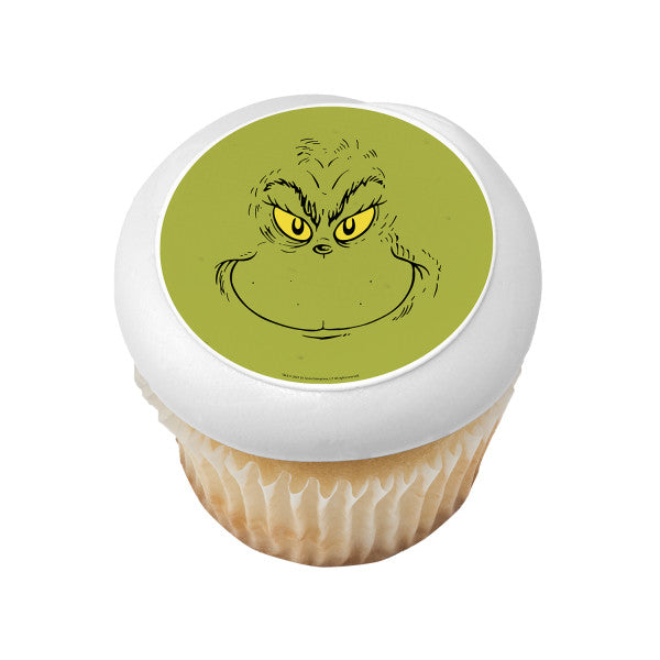 How the Grinch Stole Christmas - Grinch Face  Edible Cake Topper Image