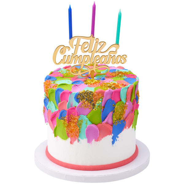 Feliz Cumpleaños Plastic Candle Holder