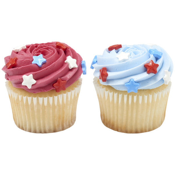 Red, White and Blue Stars Made Simply™ Sugar Candy Decorations 1lb