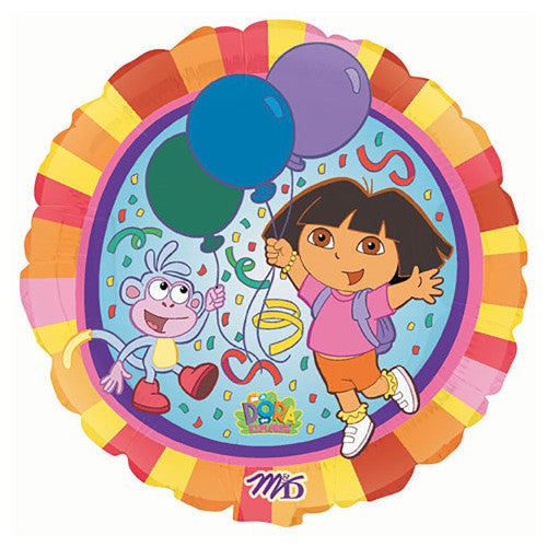 Dora the Explorer 18" Round Foil Balloon, 1ct