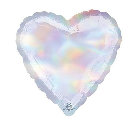 Iridescent Heart 18" Foil Balloon, 1ct