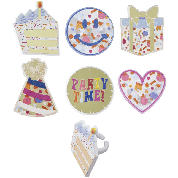 Packed Party Party Time Assortment Cupcake Rings  12ct