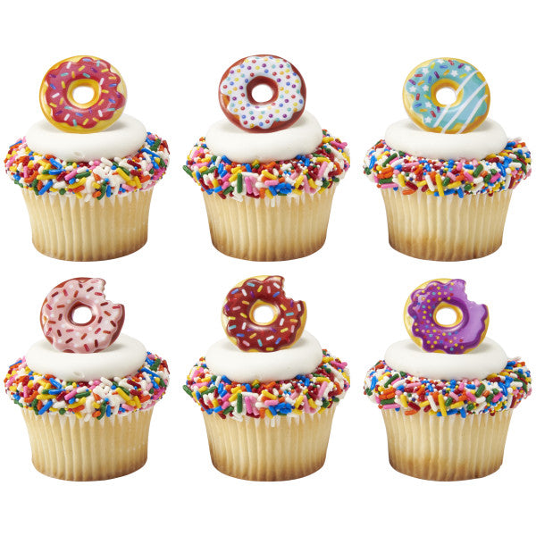 Donut Cupcake Rings 12ct