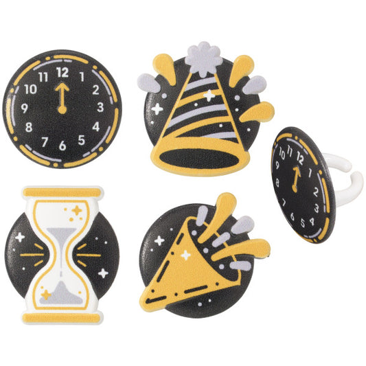 Countdown to the New Year Cupcake Rings 12ct