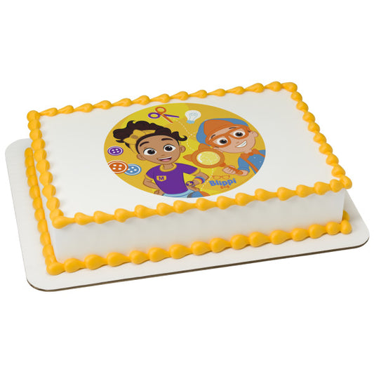 Blippi ¡Vamos a Ver! Imagen de adorno comestible para pastel