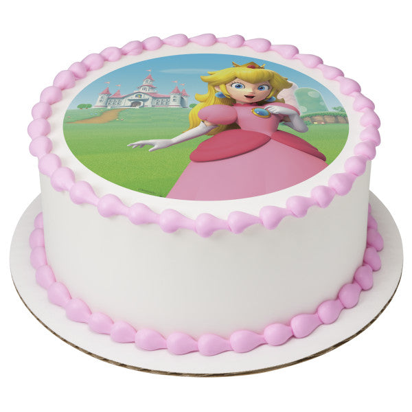 Super Mario™ Princess Peach Edible Cake Topper Image