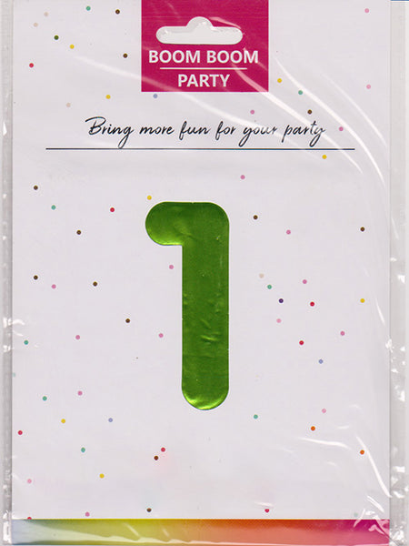 34" Numeral Balloon - Green, 1ct
